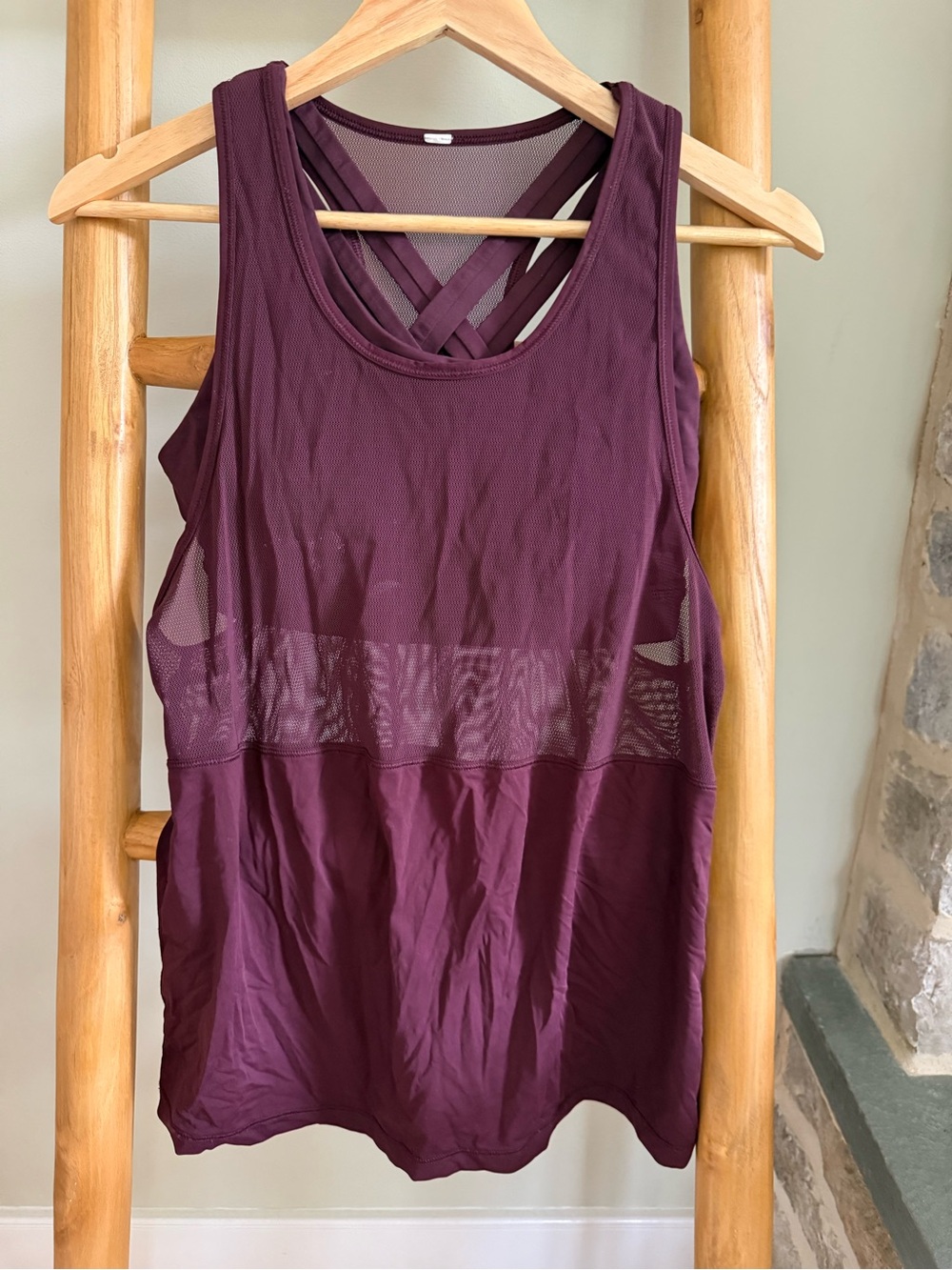 lululemon athletica Plum Mesh Panel Tank Top